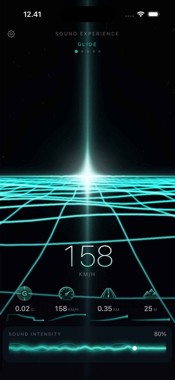Drivescape GLIDE theme — serene visualizer