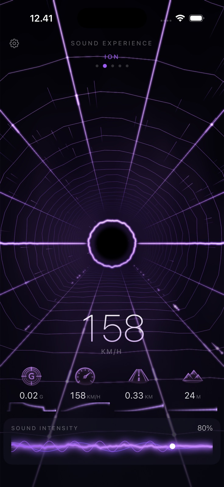 Drivescape ION theme at speed