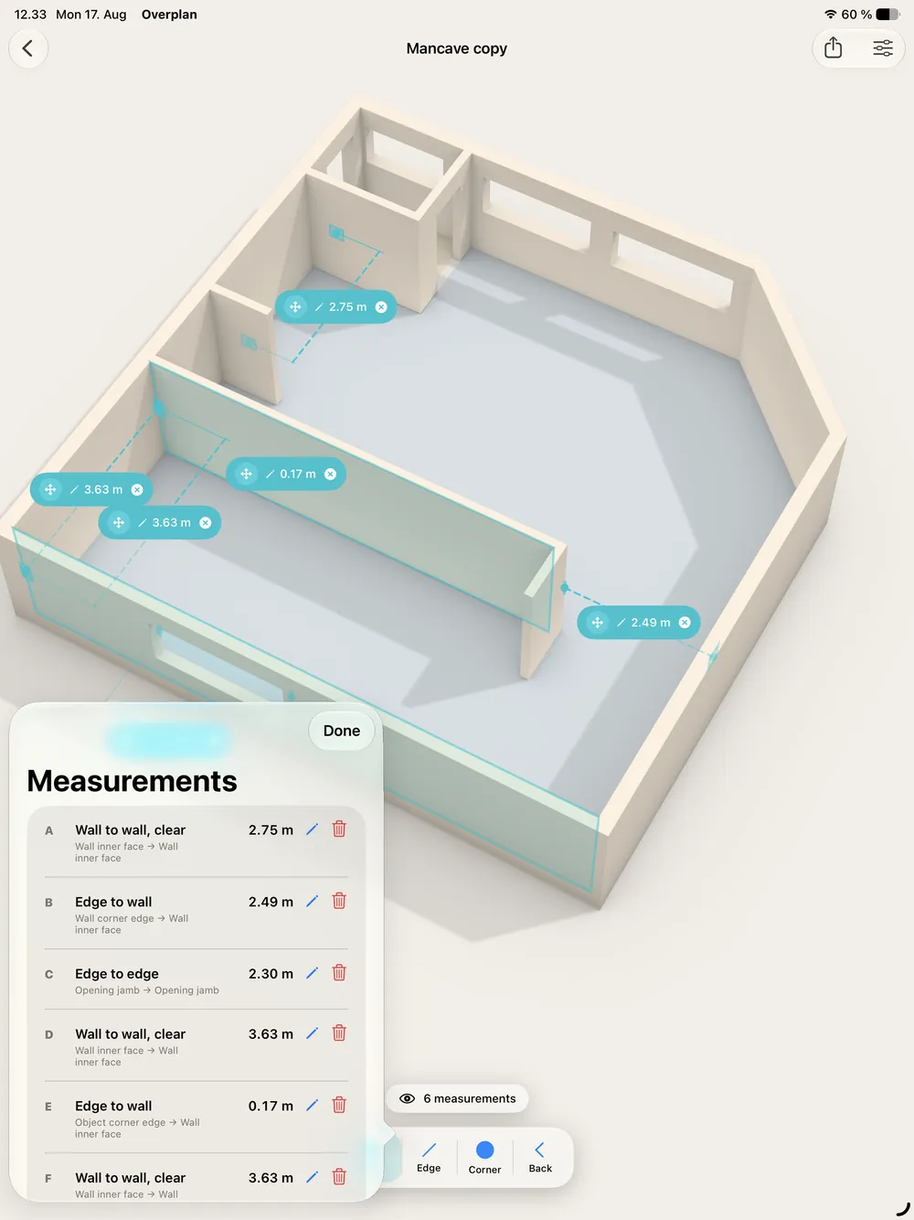 Measuring on iPad