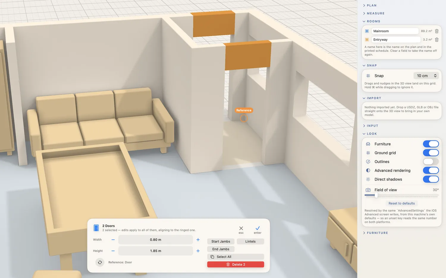 Editing a door on Mac
