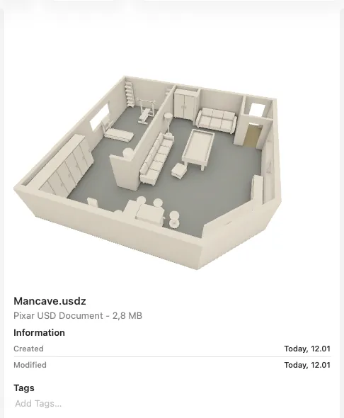 Open the Mancave room in augmented reality
