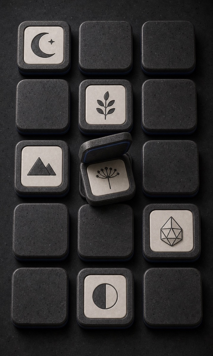 Dark Honed Basalt game board